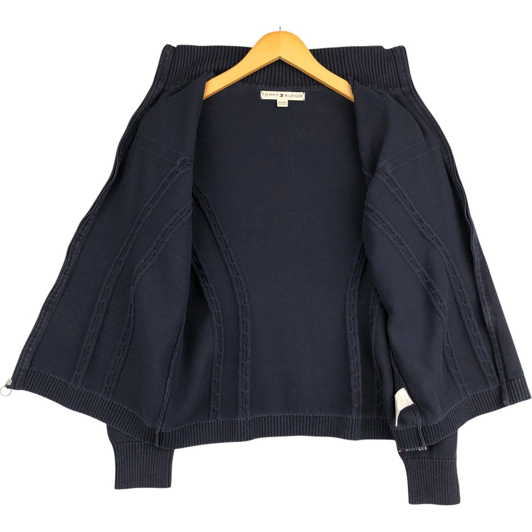 2000'S Tommy Hilfiger Driver's Knit Sweater, Women's XL cotton navy blue type Vintage Second Hand