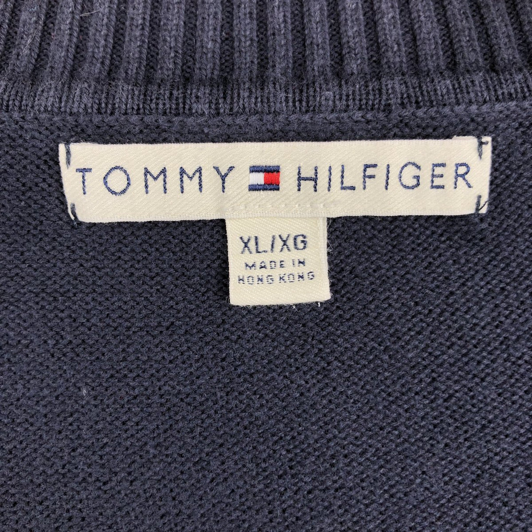 2000'S Tommy Hilfiger Driver's Knit Sweater, Women's XL cotton navy blue type Vintage Second Hand