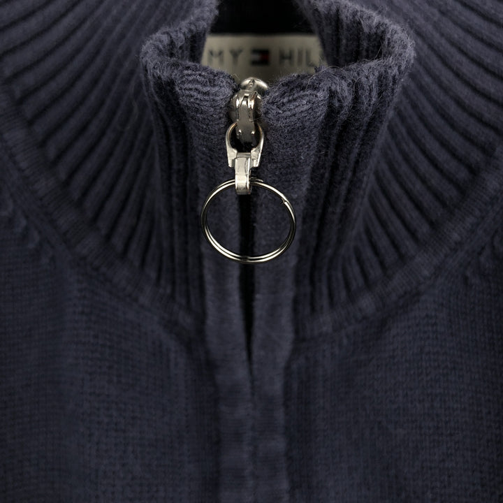 2000'S Tommy Hilfiger Driver's Knit Sweater, Women's XL cotton navy blue type Vintage Second Hand