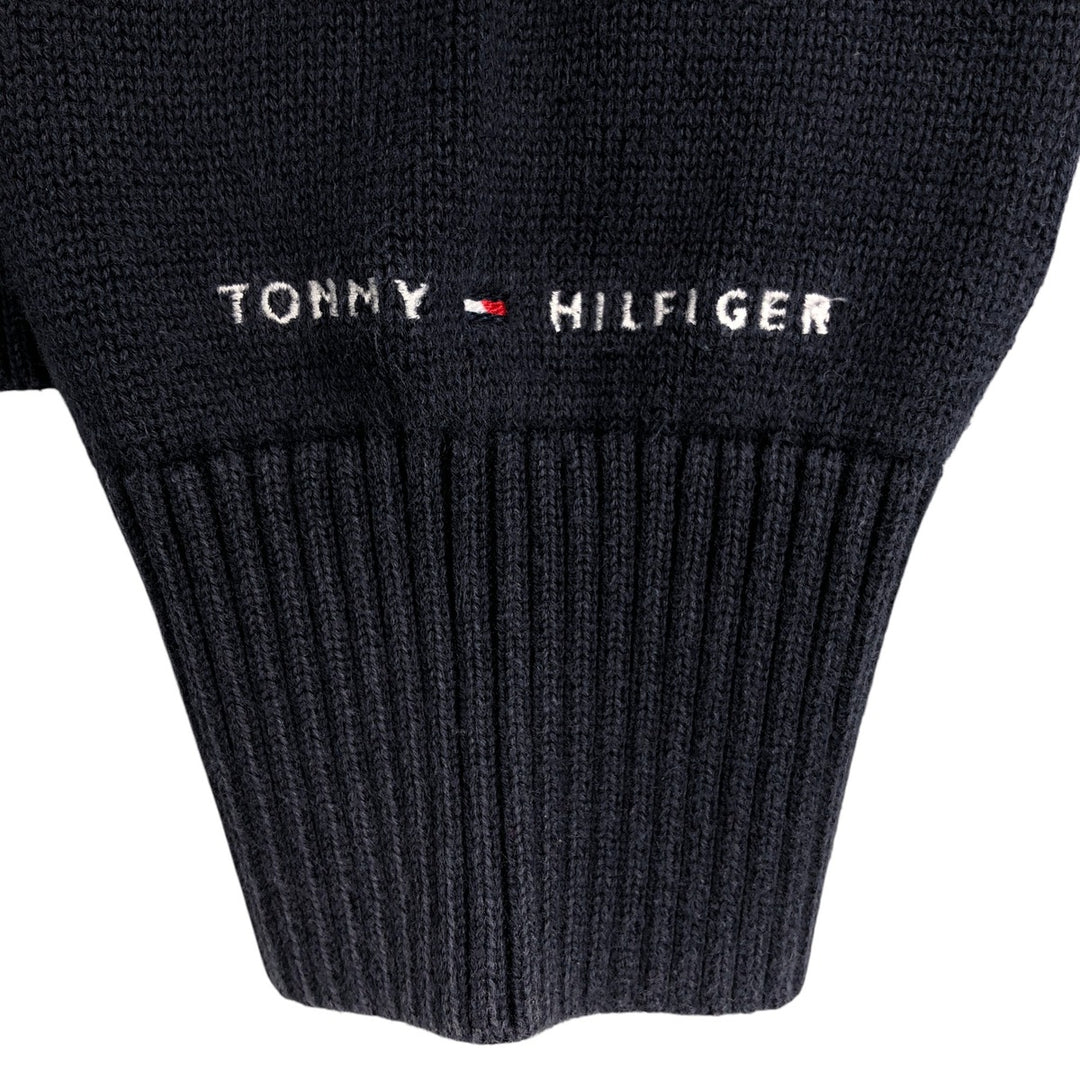 2000'S Tommy Hilfiger Driver's Knit Sweater, Women's XL cotton navy blue type Vintage Second Hand
