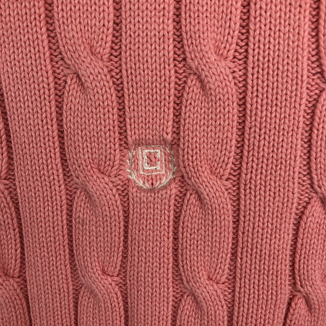 CHAPS Cable Knit Full-Zip Hoodie, Women's, Size XL unclear pink type Vintage Second Hand