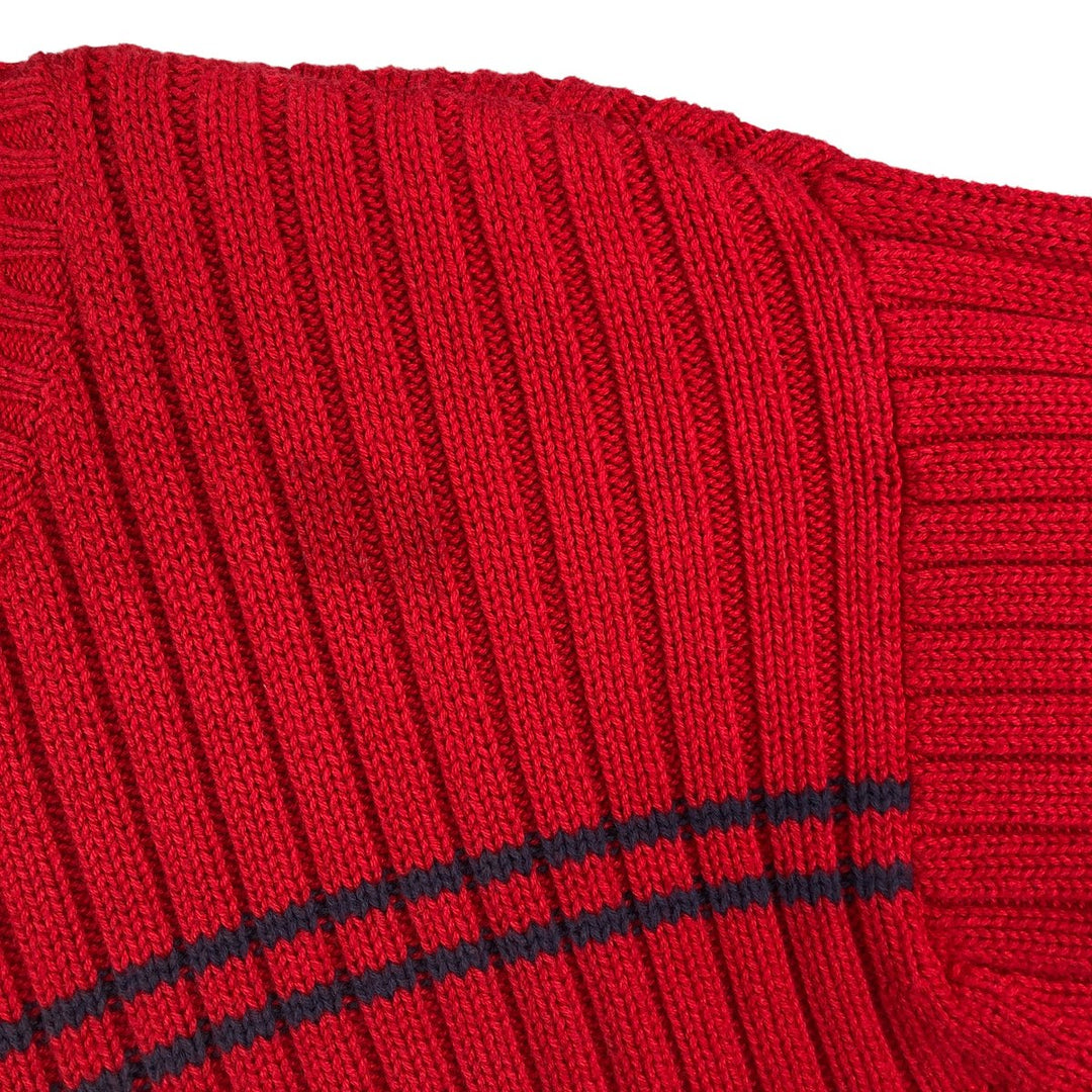 Vintage Tommy Hilfiger cropped cotton knit full-zip sweater from the 1990s, size L, for women. cotton red type Vintage Second Hand