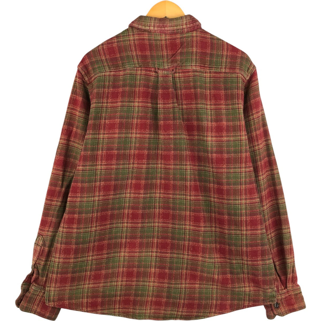 ORVIS Ombre Check Long Sleeve Flannel Check Shirt, Men's XL unclear red type reddish brown Vintage Second Hand