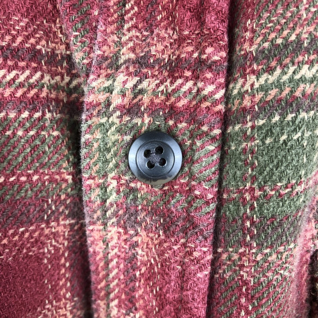 ORVIS Ombre Check Long Sleeve Flannel Check Shirt, Men's XL unclear red type reddish brown Vintage Second Hand