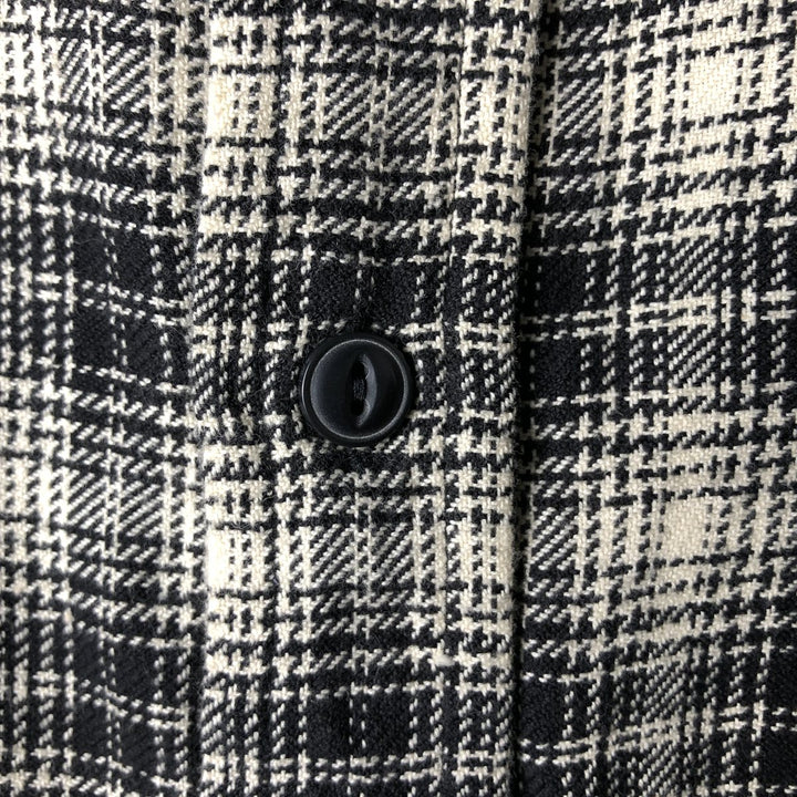 2000'S WOOLRICH Long Sleeve Light Flannel Check Shirt, Men's Size L cotton black type Vintage Second Hand