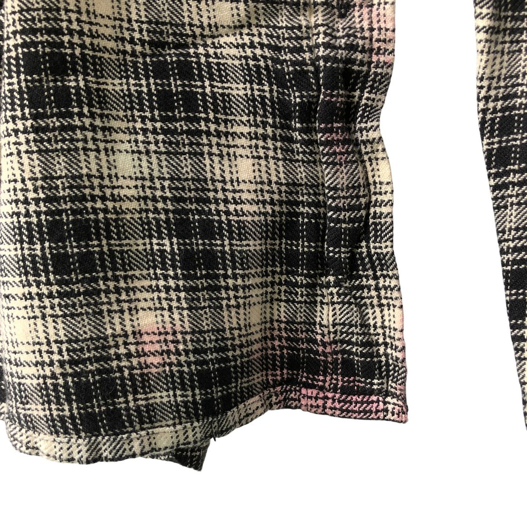 2000'S WOOLRICH Long Sleeve Light Flannel Check Shirt, Men's Size L cotton black type Vintage Second Hand