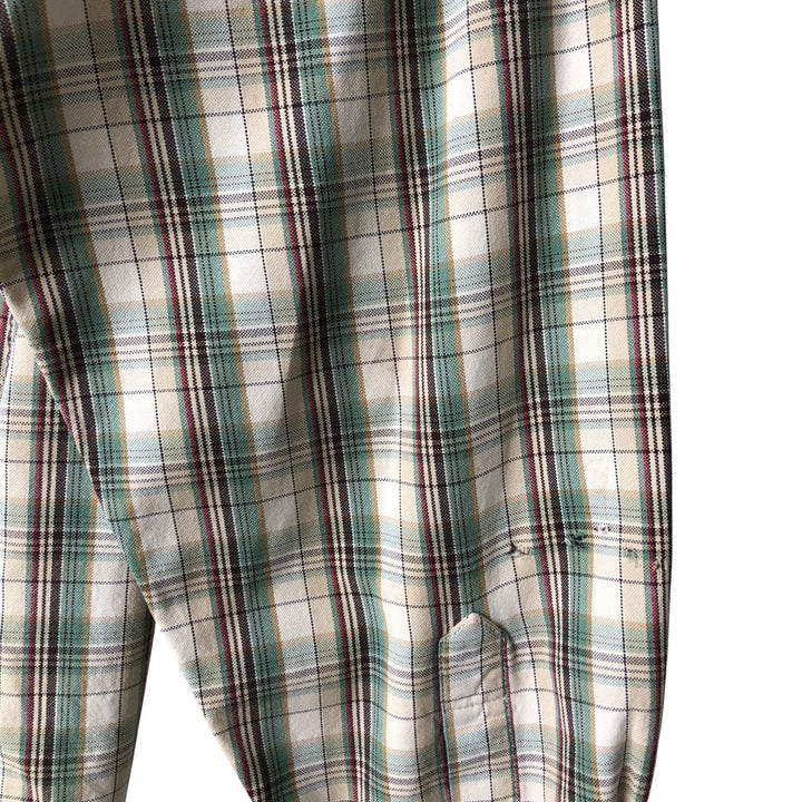 90'S GAP Vintage Long Sleeve Button-Down Check Shirt, Men's Size L cotton Beige type Vintage Second Hand