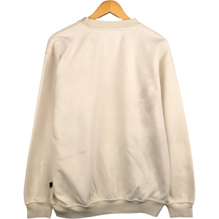 2000'S Adidas One-Point Logo Sweatshirt, Men's Size Medium cotton Beige type Vintage Second Hand