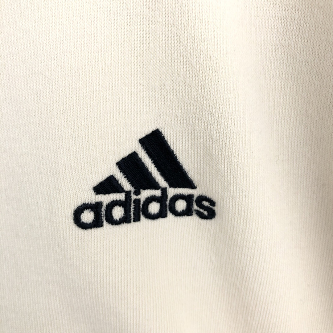 2000'S Adidas One-Point Logo Sweatshirt, Men's Size Medium cotton Beige type Vintage Second Hand