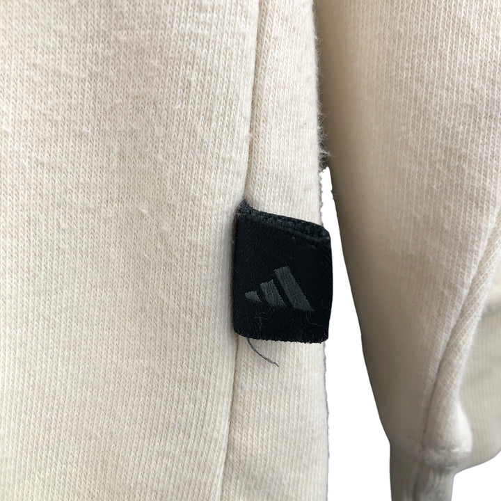 2000'S Adidas One-Point Logo Sweatshirt, Men's Size Medium cotton Beige type Vintage Second Hand