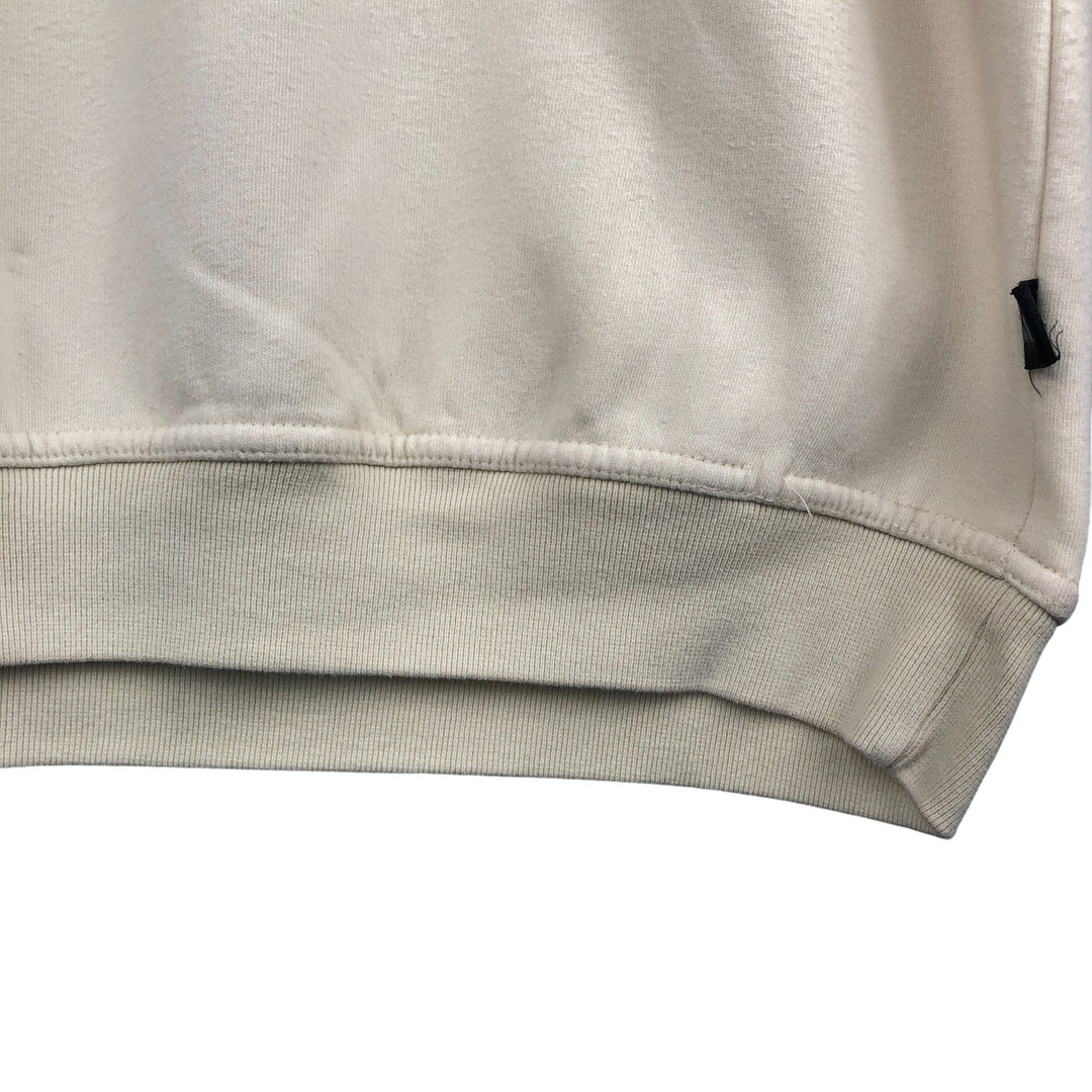 2000'S Adidas One-Point Logo Sweatshirt, Men's Size Medium cotton Beige type Vintage Second Hand