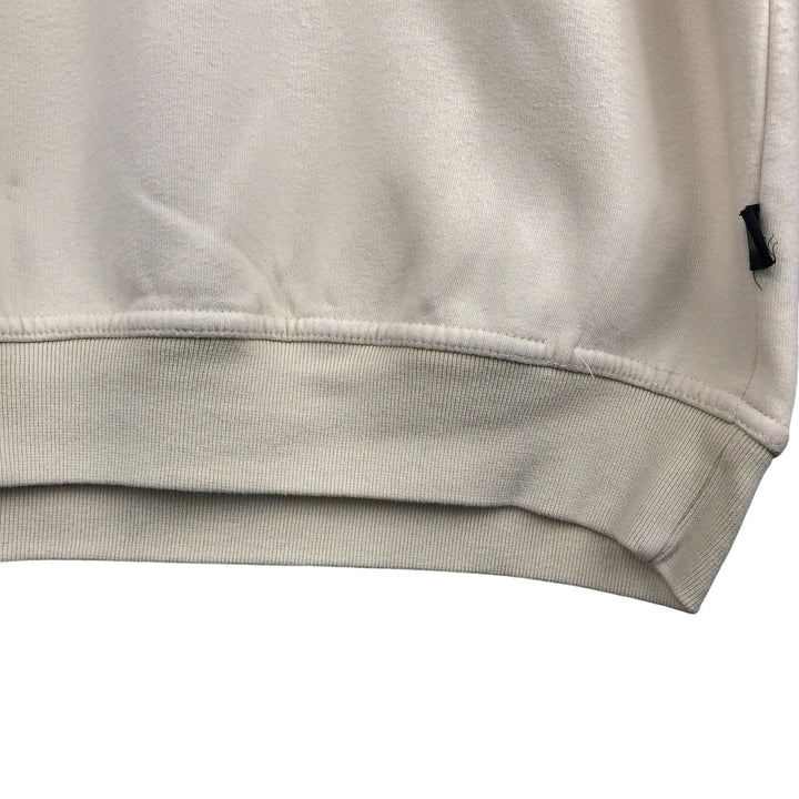 2000'S Adidas One-Point Logo Sweatshirt, Men's Size Medium cotton Beige type Vintage Second Hand
