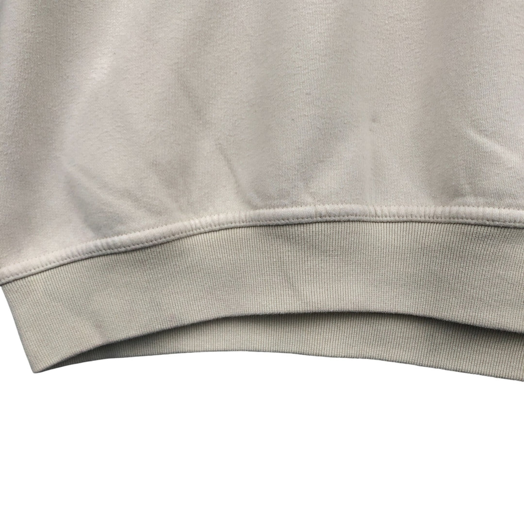 2000'S Adidas One-Point Logo Sweatshirt, Men's Size Medium cotton Beige type Vintage Second Hand