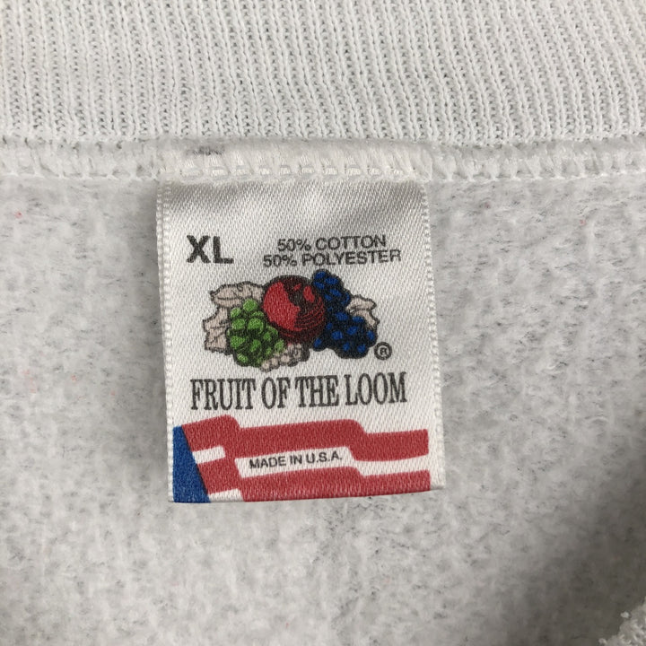 1980'S Fruit of the Loom Sydney Harris Message Print Sweatshirt, Made in USA, Men's XL cotton white type Vintage Second Hand