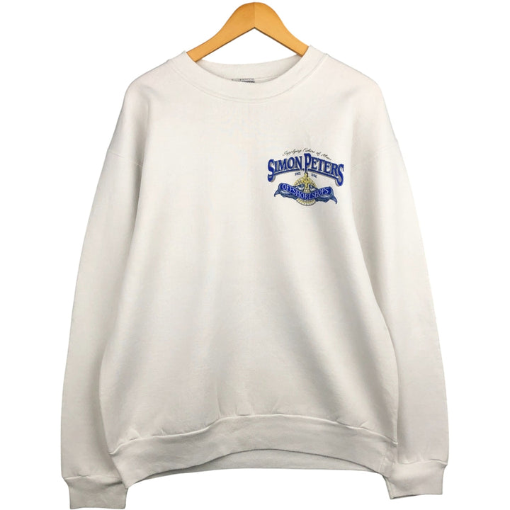 90'S ONEITA Vintage Printed Sweatshirt, Made in USA, Men's Size XL cotton white type Vintage Second Hand