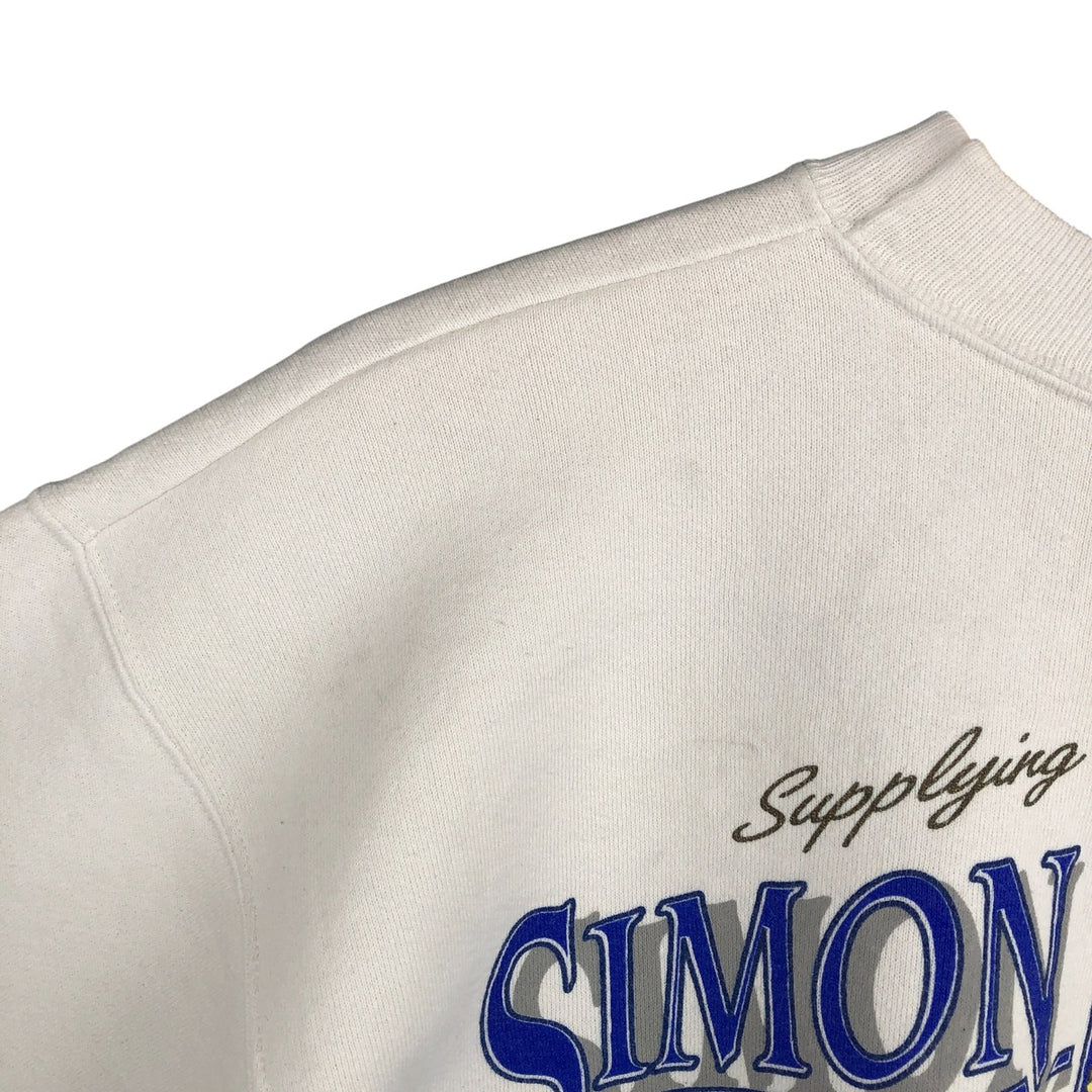 90'S ONEITA Vintage Printed Sweatshirt, Made in USA, Men's Size XL cotton white type Vintage Second Hand