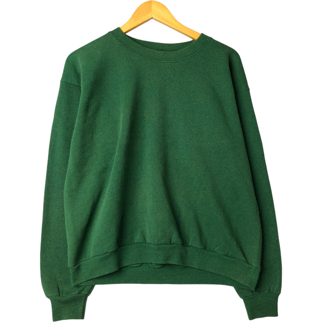 Vintage 90'S STURDY SWETS plain blank sweatshirt, made in the USA, size L, men's cotton dark green Vintage Second Hand