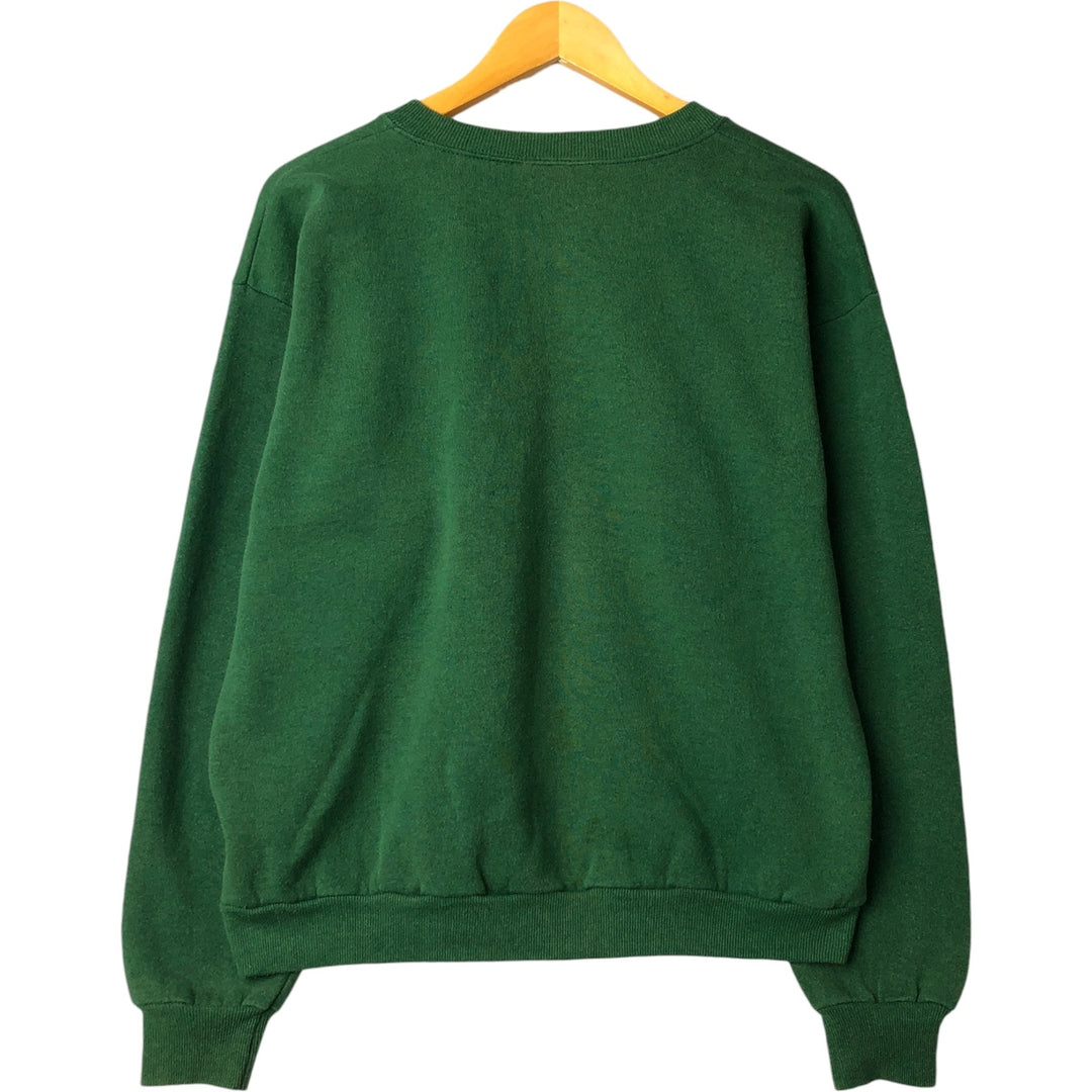 Vintage 90'S STURDY SWETS plain blank sweatshirt, made in the USA, size L, men's cotton dark green Vintage Second Hand