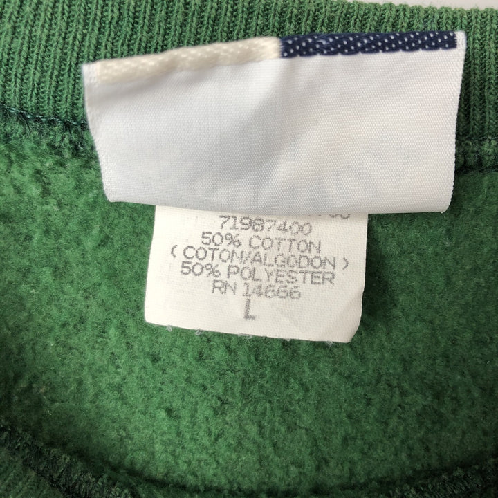 Vintage 90'S STURDY SWETS plain blank sweatshirt, made in the USA, size L, men's cotton dark green Vintage Second Hand