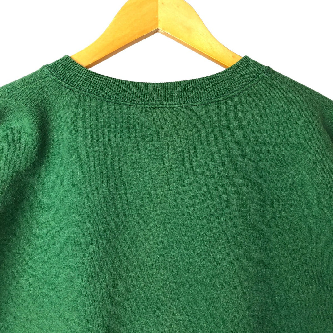Vintage 90'S STURDY SWETS plain blank sweatshirt, made in the USA, size L, men's cotton dark green Vintage Second Hand