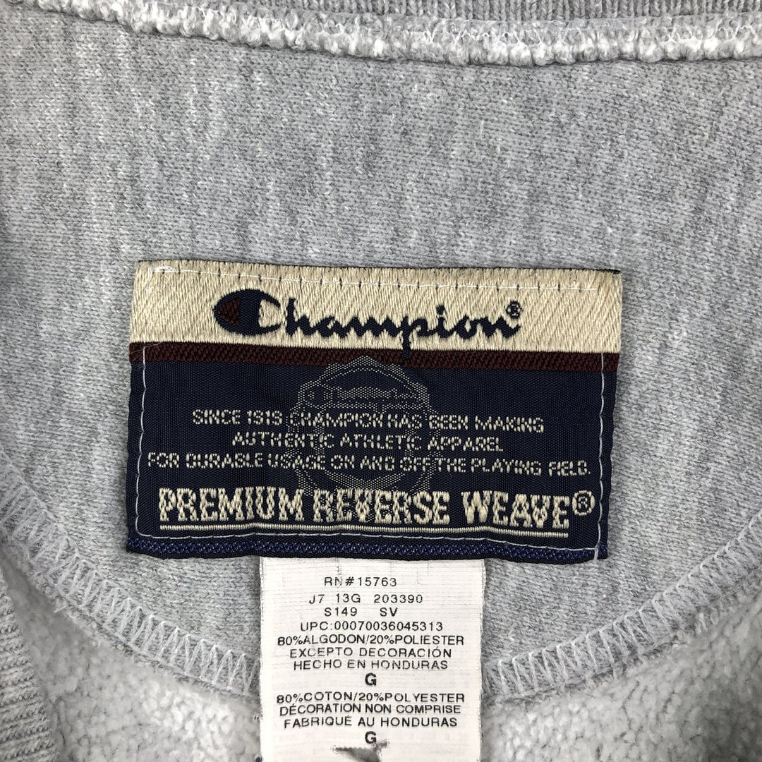 2000'S Champion Premium Reverse Weave College Sweatshirt, Men's Size L cotton gray type Vintage Second Hand
