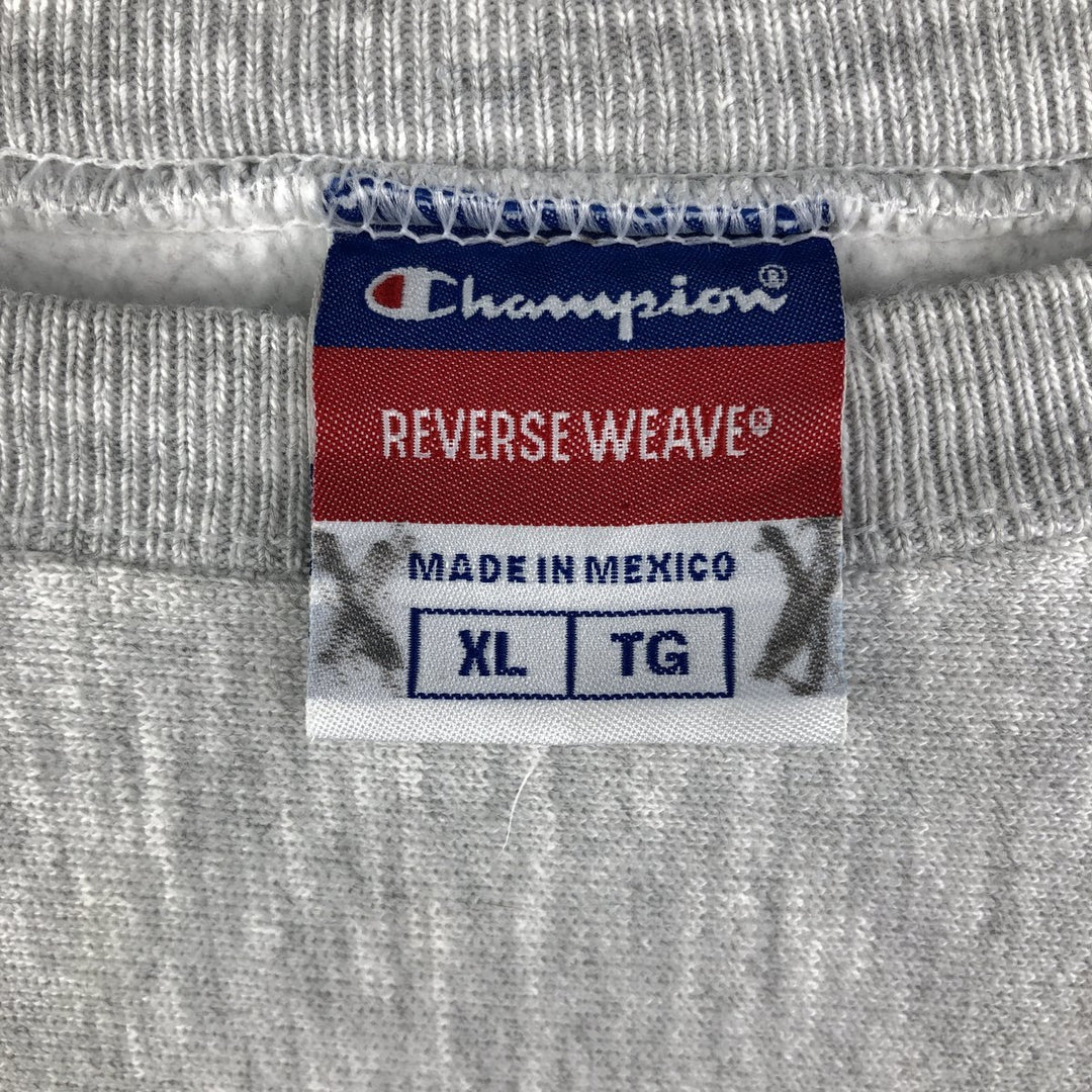 2000'S Champion REVERSE WEAVE Reverse Weave Printed Sweatshirt, Men's XL unclear gray type Vintage Second Hand