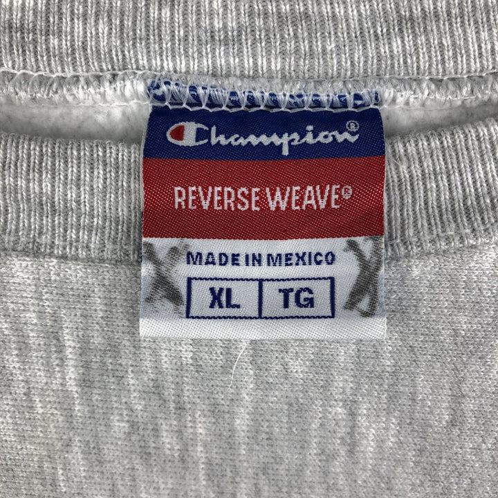 2000'S Champion REVERSE WEAVE Reverse Weave Printed Sweatshirt, Men's XL unclear gray type Vintage Second Hand