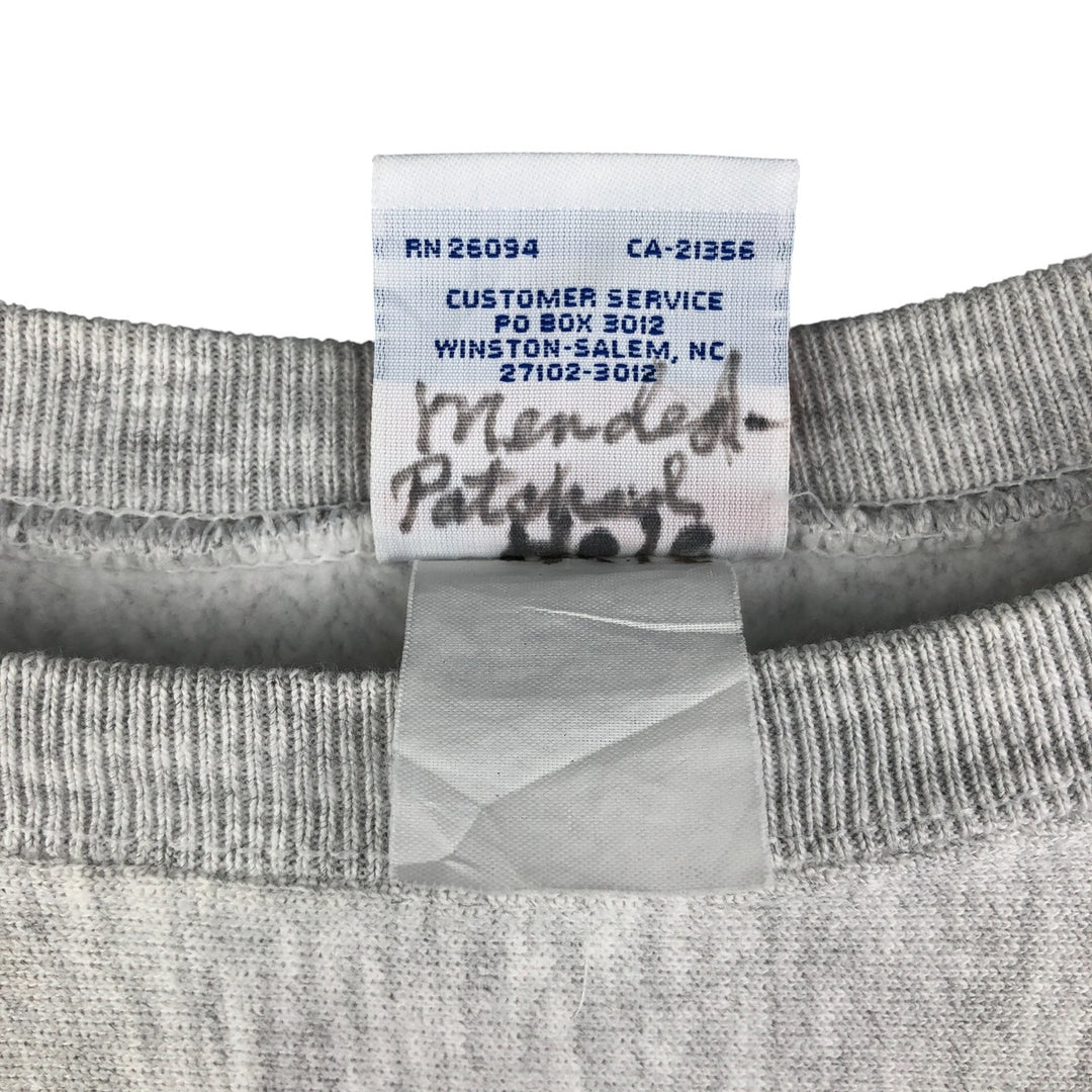 2000'S Champion REVERSE WEAVE Reverse Weave Printed Sweatshirt, Men's XL unclear gray type Vintage Second Hand