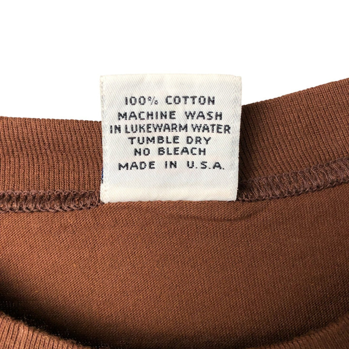 Vintage 1980'S Hobie Long Sleeve T-Shirt, Made in USA, Men's XL cotton brown type Vintage Second Hand