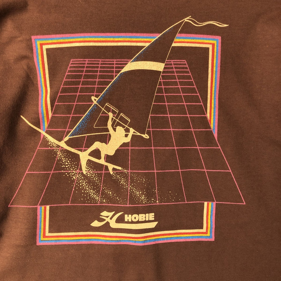 Vintage 1980'S Hobie Long Sleeve T-Shirt, Made in USA, Men's XL cotton brown type Vintage Second Hand