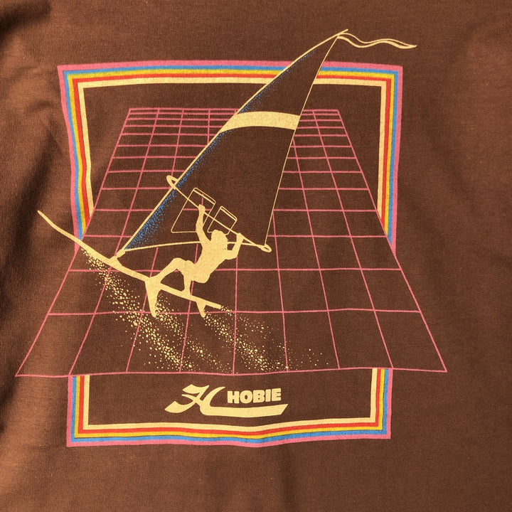 Vintage 1980'S Hobie Long Sleeve T-Shirt, Made in USA, Men's XL cotton brown type Vintage Second Hand