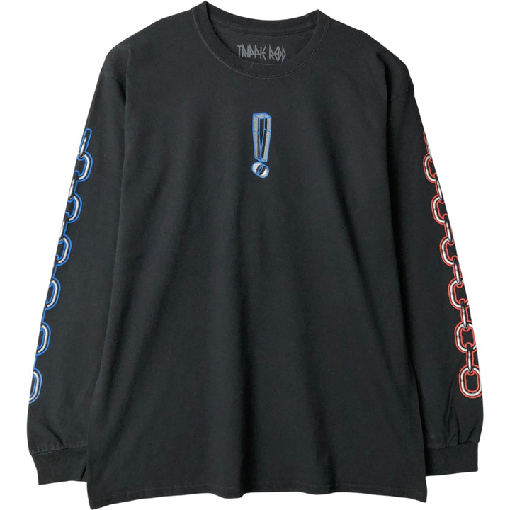 Trippie Redd Long-Sleeved Rap T-Shirt, Men's Size L cotton black type Vintage Second Hand