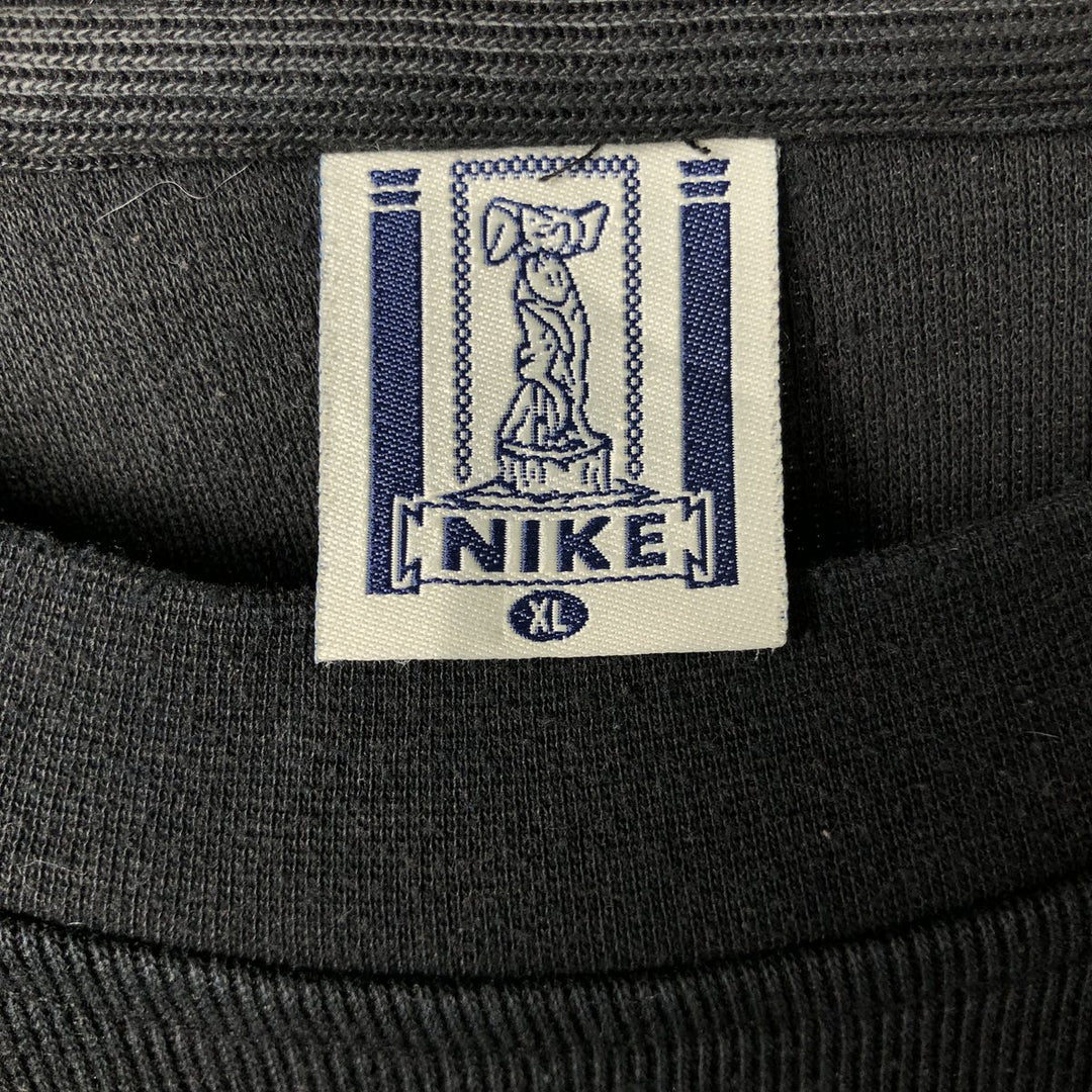 Vintage 80'S Nike long-sleeved T-shirt, size XL, men's cotton black type Vintage Second Hand