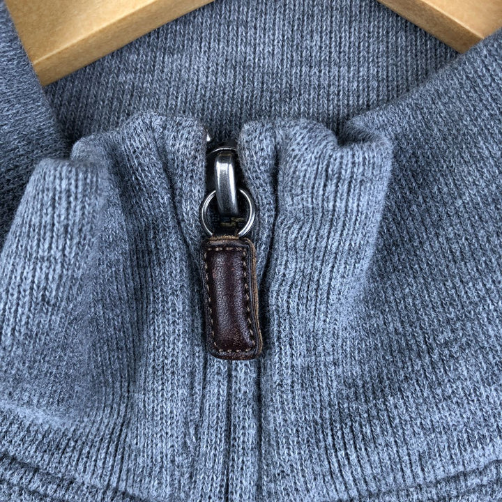 Ralph Lauren POLO by Ralph Lauren Half-Zip Sweatshirt, Men's Size L cotton gray type Vintage Second Hand