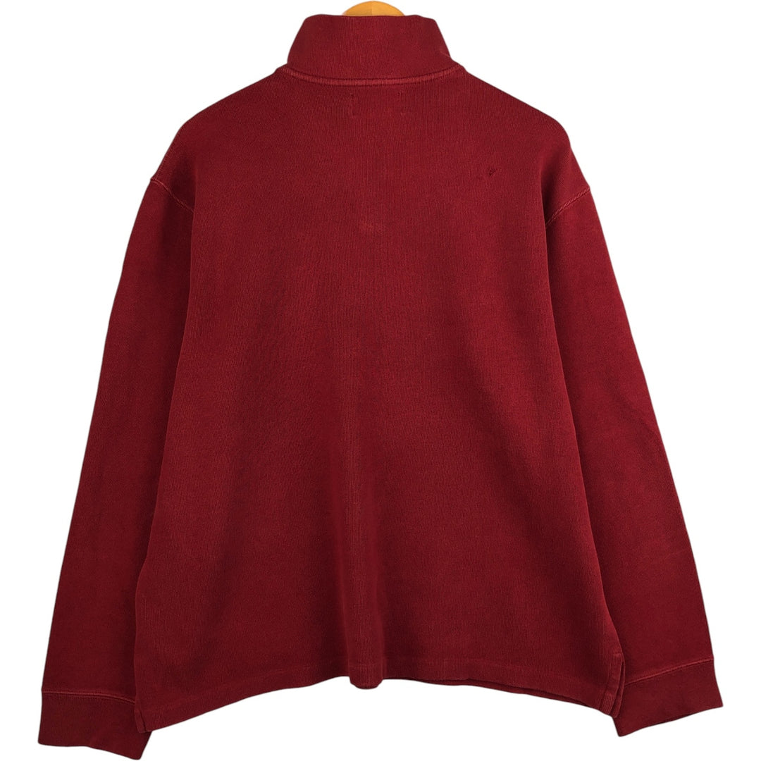 Ralph Lauren POLO by Ralph Lauren Half-Zip Sweatshirt, Men's XL cotton red type Vintage Second Hand