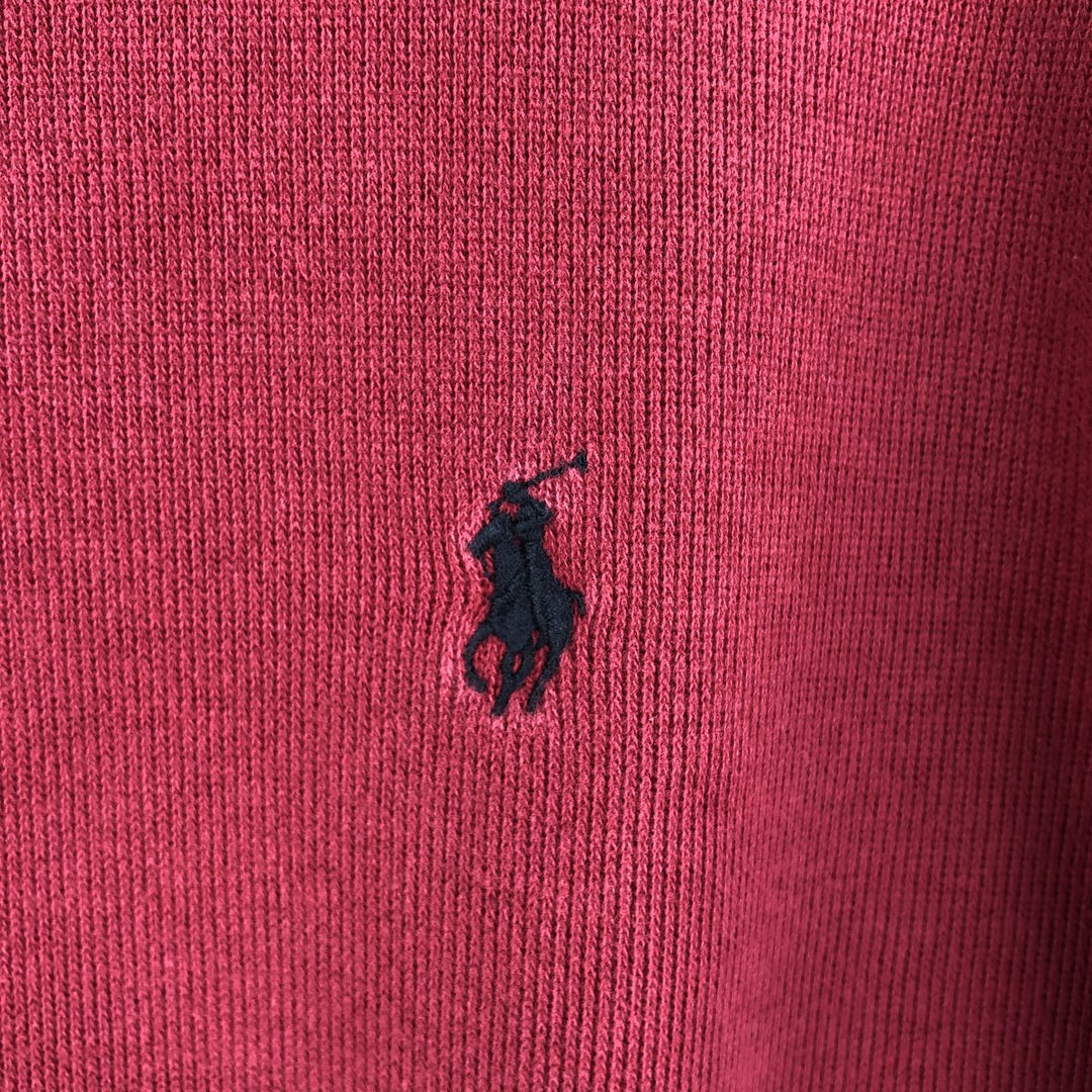 Ralph Lauren POLO by Ralph Lauren Half-Zip Sweatshirt, Men's XL cotton red type Vintage Second Hand