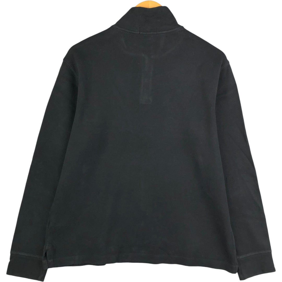 Ralph Lauren POLO RALPH LAUREN ESTATE RIB half-zip sweatshirt, men's size M cotton black type Vintage Second Hand