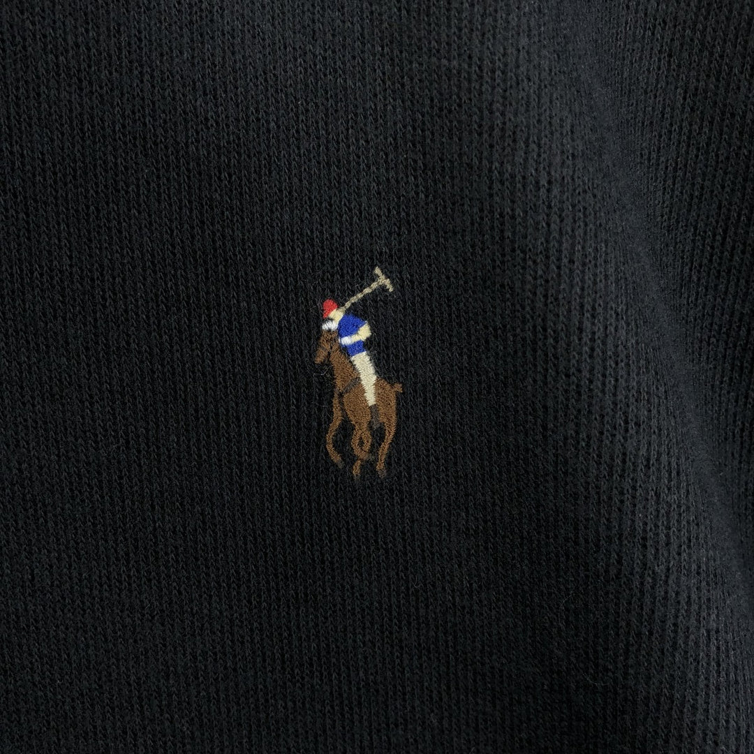 Ralph Lauren POLO RALPH LAUREN ESTATE RIB half-zip sweatshirt, men's size M cotton black type Vintage Second Hand