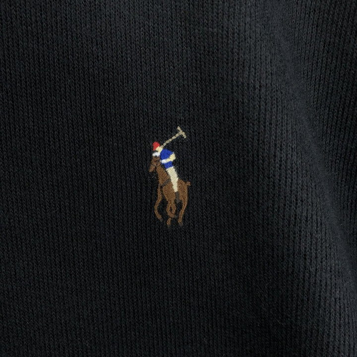 Ralph Lauren POLO RALPH LAUREN ESTATE RIB half-zip sweatshirt, men's size M cotton black type Vintage Second Hand
