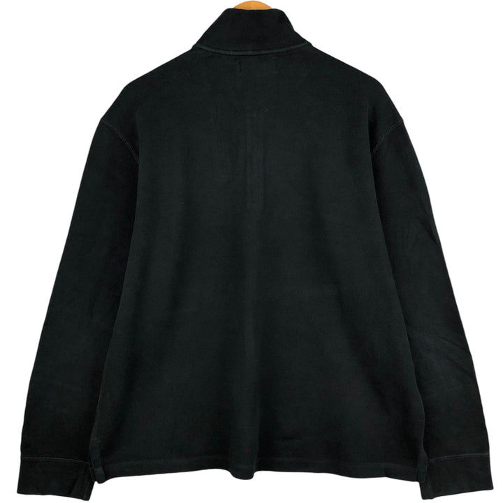 Ralph Lauren POLO by Ralph Lauren Half-Zip Sweatshirt, Men's XL cotton black type Vintage Second Hand