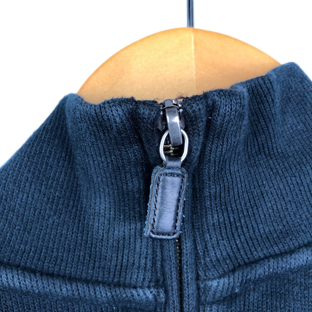Ralph Lauren POLO by Ralph Lauren Half-Zip Sweatshirt, Men's XL cotton black type Vintage Second Hand
