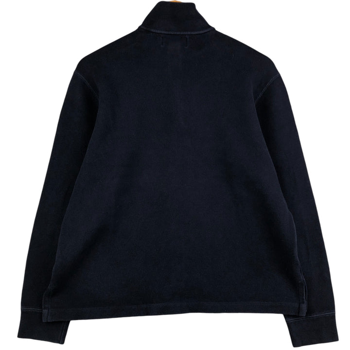 Ralph Lauren POLO by Ralph Lauren Half-Zip Sweatshirt, Men's M cotton navy blue type Vintage Second Hand