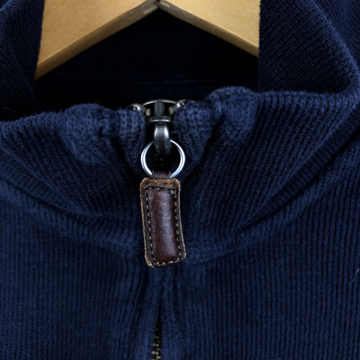 Ralph Lauren POLO by Ralph Lauren Half-Zip Sweatshirt, Men's M cotton navy blue type Vintage Second Hand