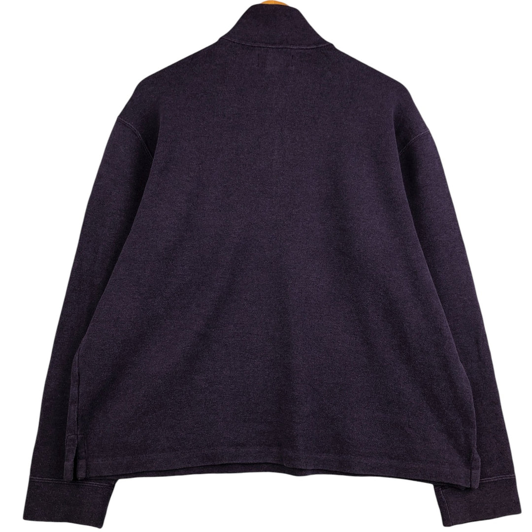 Ralph Lauren POLO by Ralph Lauren Half-Zip Sweatshirt, Men's Size L cotton purple type Vintage Second Hand