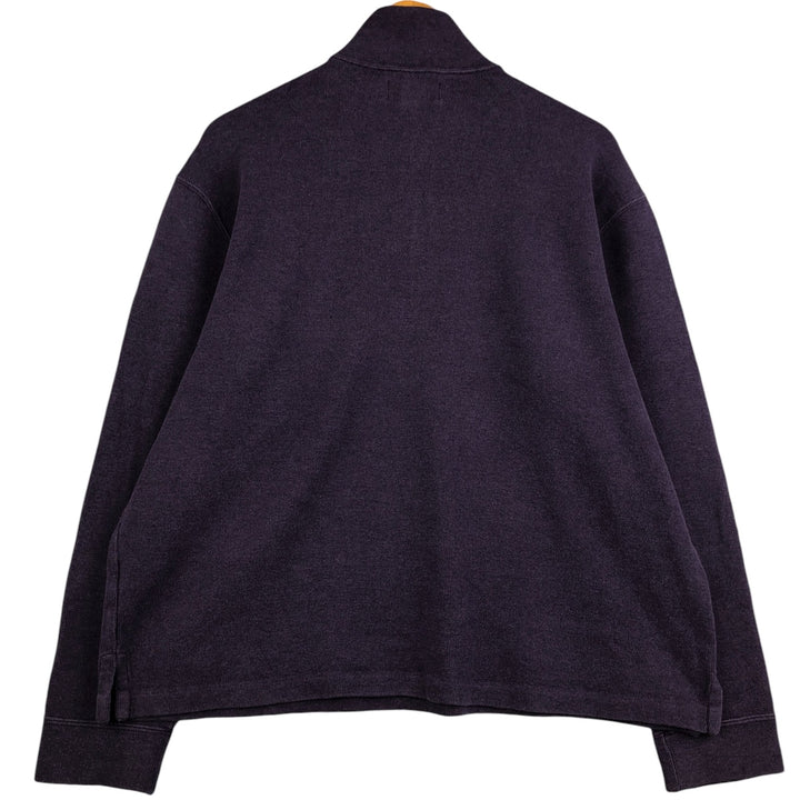 Ralph Lauren POLO by Ralph Lauren Half-Zip Sweatshirt, Men's Size L cotton purple type Vintage Second Hand