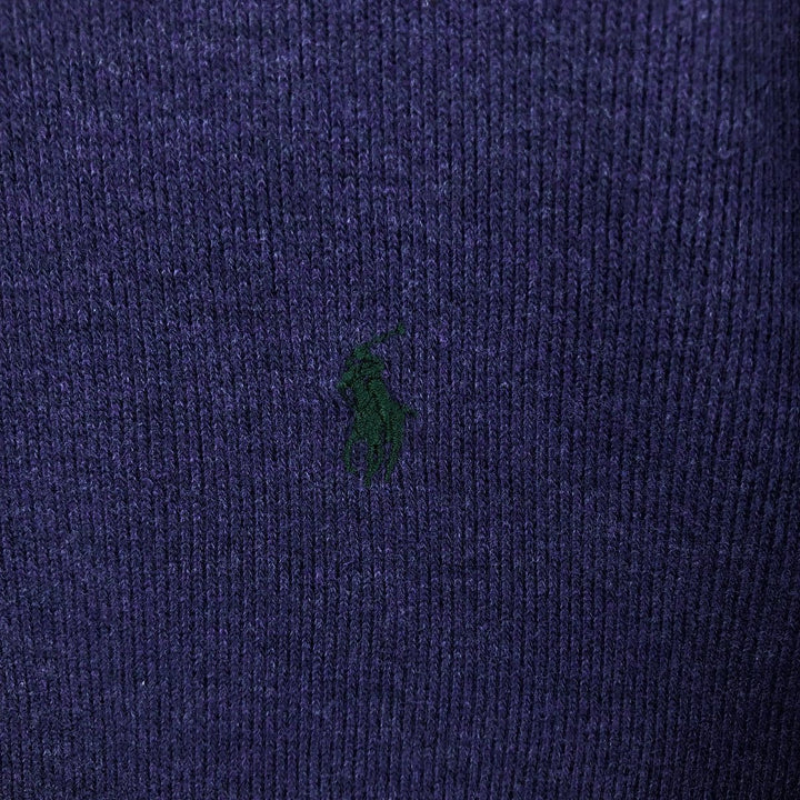 Ralph Lauren POLO by Ralph Lauren Half-Zip Sweatshirt, Men's Size L cotton purple type Vintage Second Hand