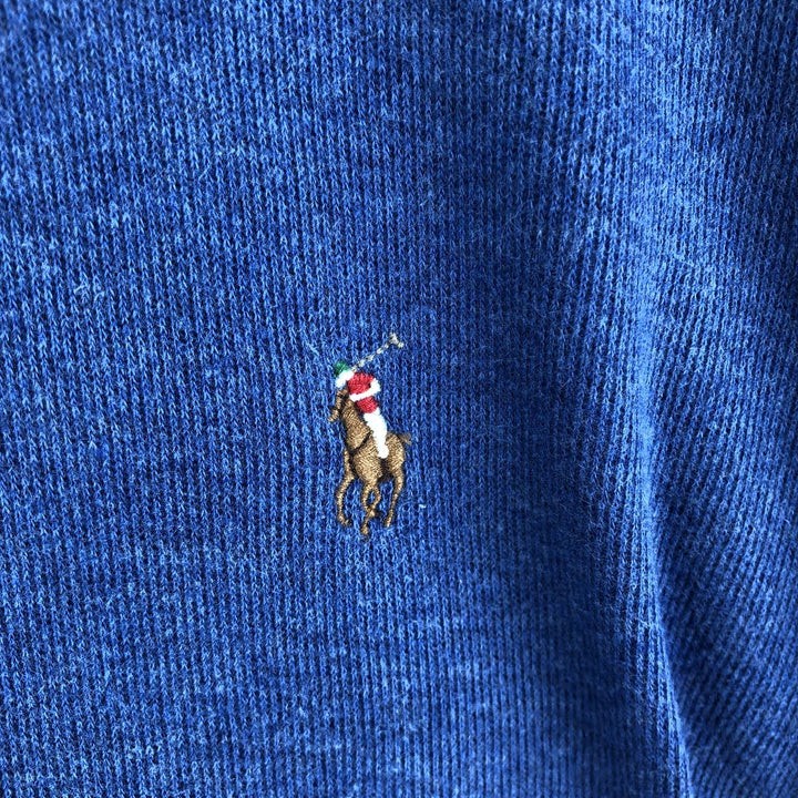 Ralph Lauren POLO RALPH LAUREN ESTATE RIB half-zip sweatshirt, sweatshirt, men's XL size cotton blue type Vintage Second Hand