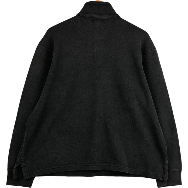 Ralph Lauren POLO by Ralph Lauren Half-Zip Sweatshirt, Men's Size L cotton black type Vintage Second Hand