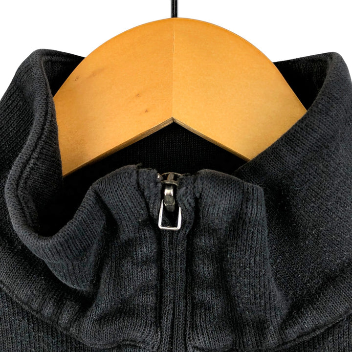 Ralph Lauren POLO by Ralph Lauren Half-Zip Sweatshirt, Men's Size L cotton black type Vintage Second Hand