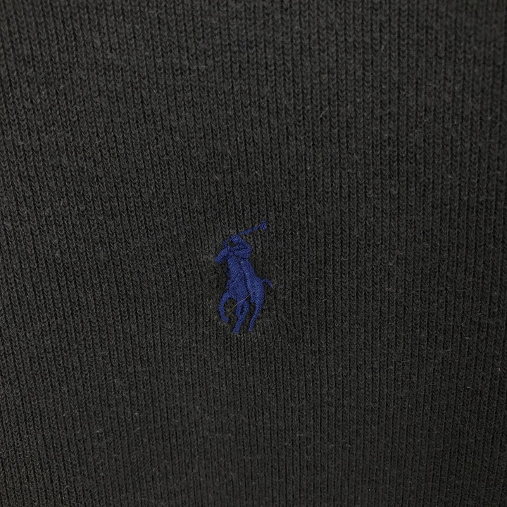 Ralph Lauren POLO by Ralph Lauren Half-Zip Sweatshirt, Men's Size L cotton black type Vintage Second Hand
